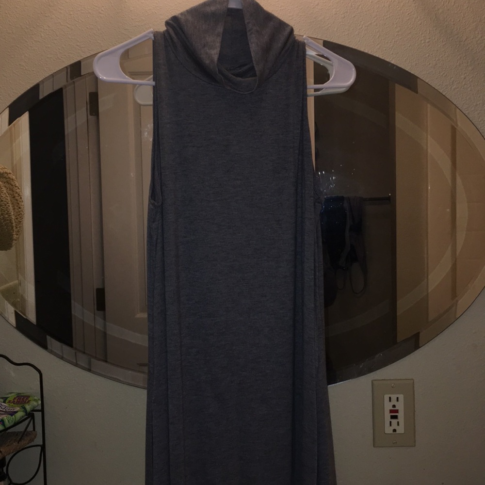 Medium length gray dress